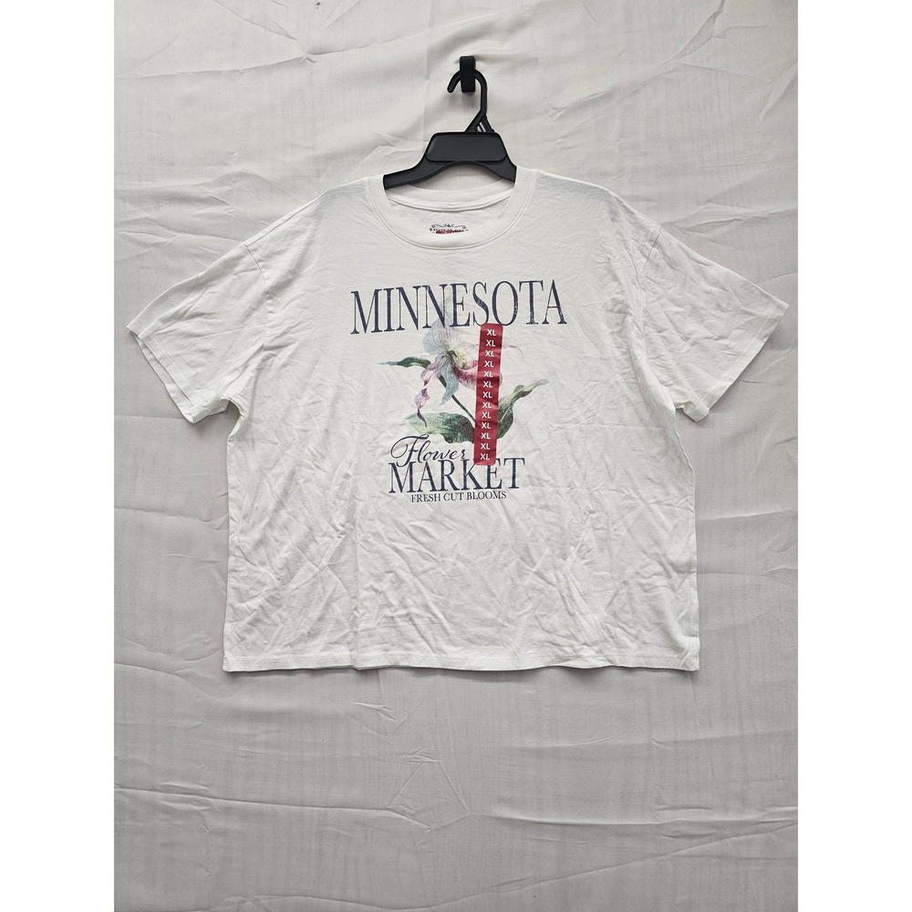 State of Mine Minnesota Flower Market Graphic Tee‎ White Cotton XL 16470